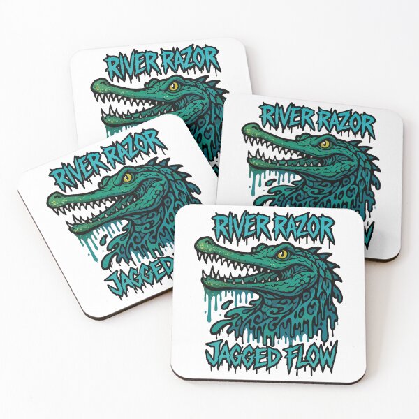 Item preview, River Razor – Jagged Flow Gharial Tribal River Predator Art designed and sold by WildlifeInc.