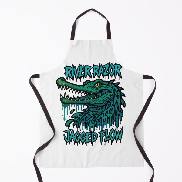 Item preview, River Razor – Jagged Flow Gharial Tribal River Predator Art designed and sold by WildlifeInc.