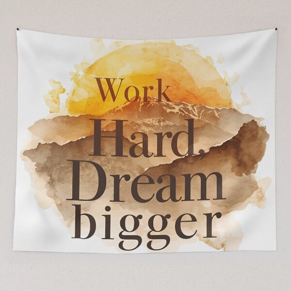 Item preview, Work Hard Dream Bigger, Motivational Inspirational Quote Sticker designed and sold by Moodune.
