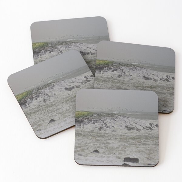 Item preview, Turbulence on the Arabian Sea: Salalah Seawall in Khareef designed and sold by Greysline.