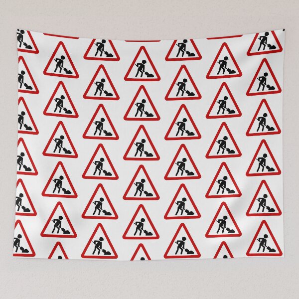 Item preview, Road Work Men At Work Triangle Sign designed and sold by THP Creative.