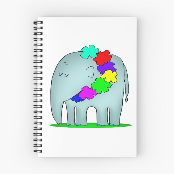 Item preview, Calm Cartoon Elephant with Flower Lei – 80s Style Illustration designed and sold by InFrameVision.