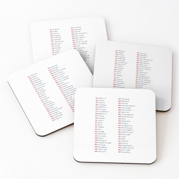 Item preview, 50 States List in USA – Red & Blue Edition designed and sold by AnnSign.