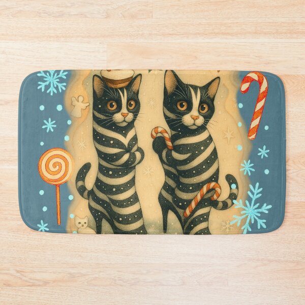 Item preview, Merry Christmas - Whimsical Winter Felines designed and sold by Jani-art-world.