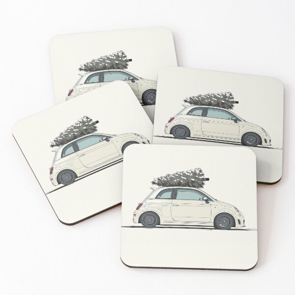 Item preview, Fiat 500 Abarth with Christmas Tree designed and sold by blackdogshop.