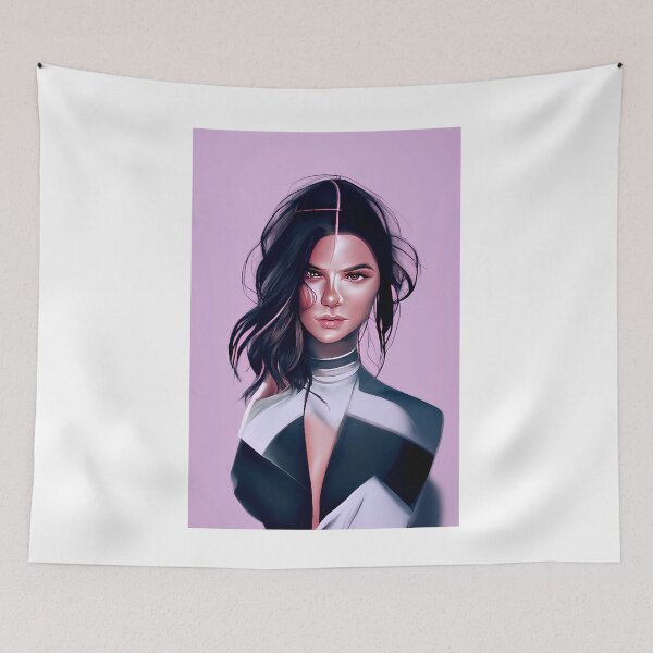 Item preview, Kendall Jenner drawing AI generated art  designed and sold by GabriellaDuncan.
