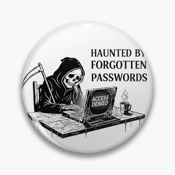 Item preview, Haunted By Forgotten Passwords - Funny Tech Horror  designed and sold by FearInFilm.