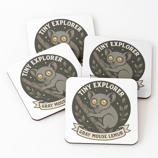 Item preview, Tiny Explorer Gray Mouse Lemur Artwork designed and sold by WildlifeInc.