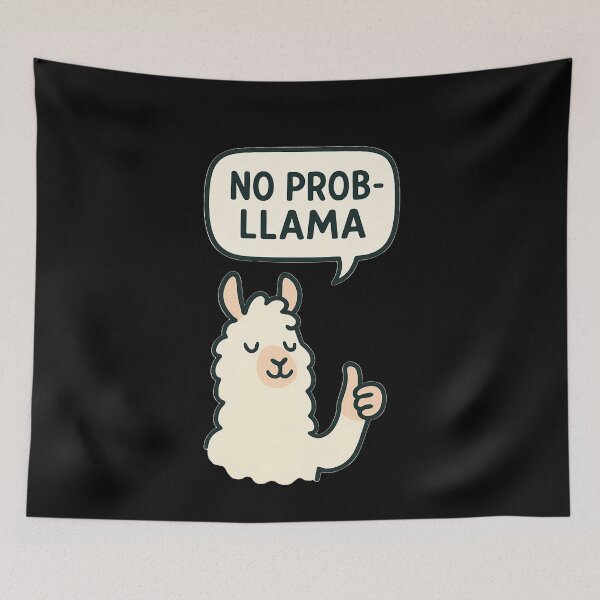 Item preview, No Prob-Llama Funny Llama Pun Thumbs Up designed and sold by k3rstman1.