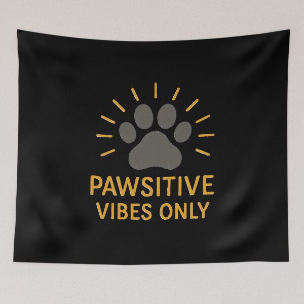 Item preview, Pawsitive Vibes Only Dog Paw Print designed and sold by k3rstman1.