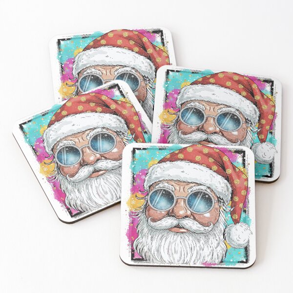 Item preview, Cool Santa Watercolor Art designed and sold by PixelExpressStudio.