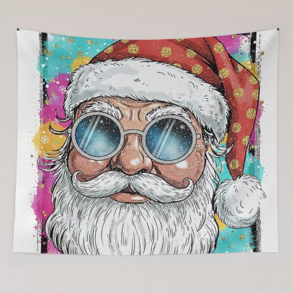 Item preview, Cool Santa Watercolor Art designed and sold by PixelExpressStudio.