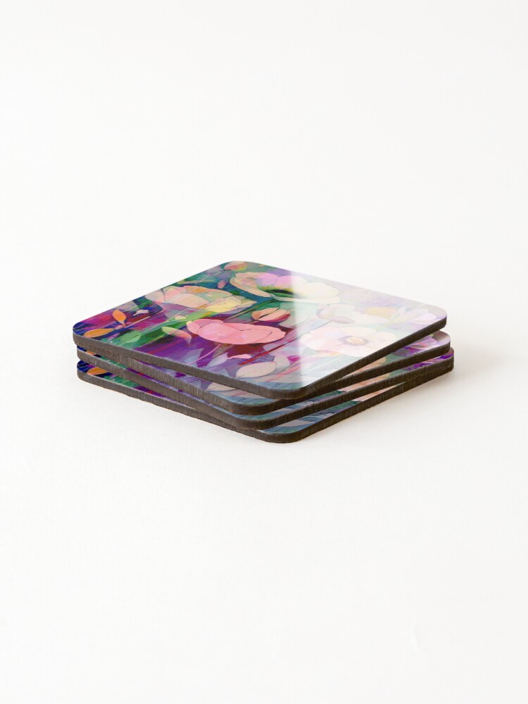 Thumbnail 4 of 5, Coasters (Set of 4), Tulip Abstract designed and sold by ViaARTfactory.
