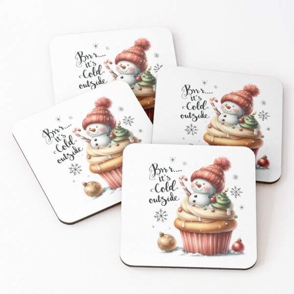 Item preview, Merry Christmas Funny Snowman Cupcake Brrr It's Cold Outside designed and sold by lojadpop.