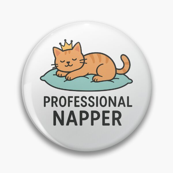 Item preview, Cute Professional Napper Cat Sleeping with Crown designed and sold by k3rstman1.