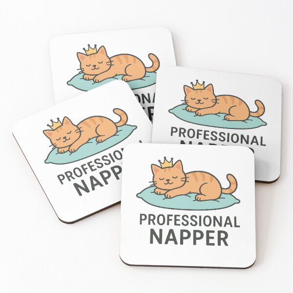 Item preview, Cute Professional Napper Cat Sleeping with Crown designed and sold by k3rstman1.