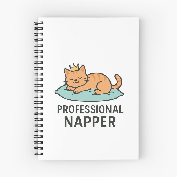 Item preview, Cute Professional Napper Cat Sleeping with Crown designed and sold by k3rstman1.
