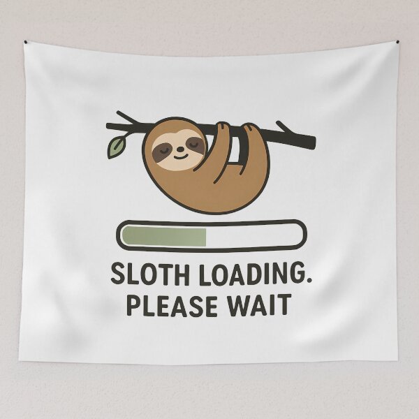 Item preview, Sloth Loading Please Wait Funny Humor designed and sold by k3rstman1.