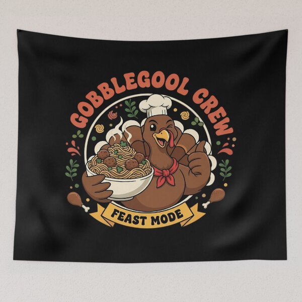 Item preview, Gobblegool Crew Feast Mode Funny Italian Turkey Design designed and sold by BeautifulEye.
