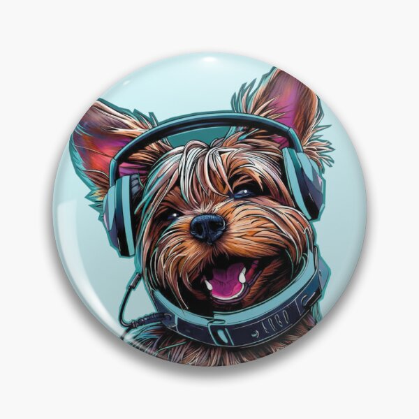 Item preview, Headphone Yorkie - CyberPunk Dog Colorful Portrait designed and sold by Heleniya.
