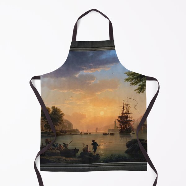 Item preview, Landscape at Sunset with Fishermen Returning with Their Catch by Claude Joseph Vernet designed and sold by Xzendor7 Digital Art Creations.