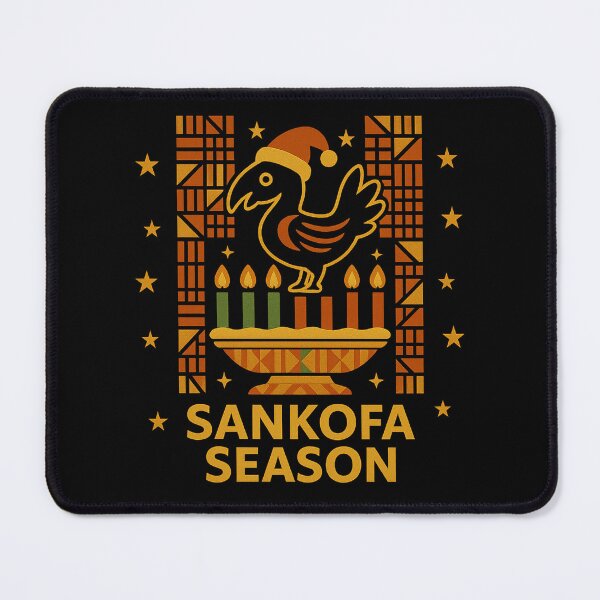 Item preview, Sankofa Season Bird & Kinara Candles Afrocentric Kwanzaa T-Shirt – Unity, Heritage & Holiday Style designed and sold by AddictiveDesign.
