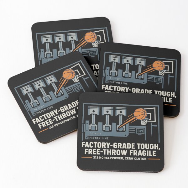 Item preview, Detroit Factory Hoops — Piston Line Free-Throw Fragile designed and sold by POD DYNASTY | Original Print On Demand T-Shirt Graphics.