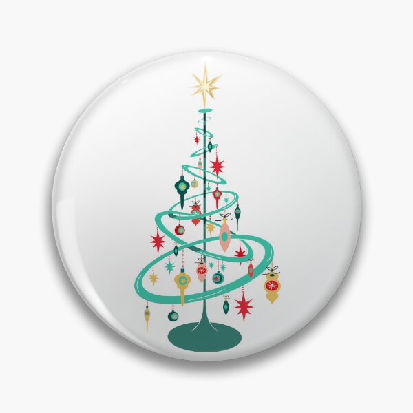 Item preview, Atomic Age retro MCM Mid Century modern Christmas Tree with star topper and ornaments designed and sold by Jdawnink.