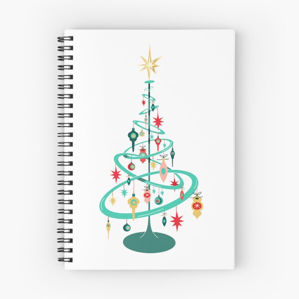 Item preview, Atomic Age retro MCM Mid Century modern Christmas Tree with star topper and ornaments designed and sold by Jdawnink.