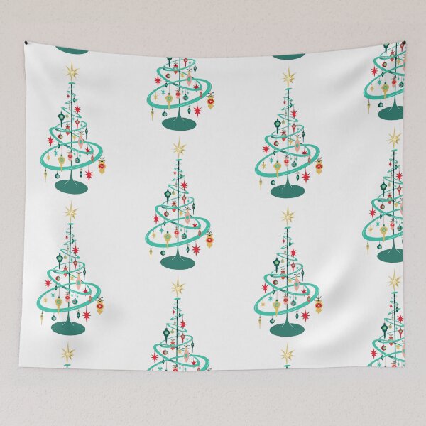 Item preview, Atomic Age retro MCM Mid Century modern Christmas Tree with star topper and ornaments designed and sold by Jdawnink.