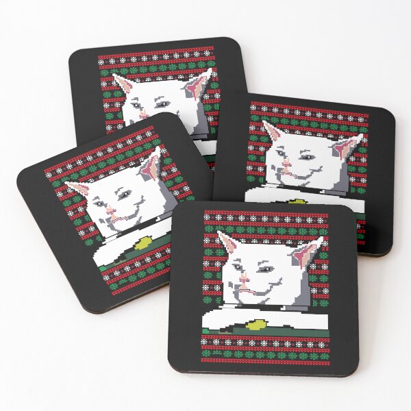 Item preview, Woman Yelling at Cat Christmas Meme Ugly Sweater | Smudge the Cat Pixel Art designed and sold by Krasnovaovaova.
