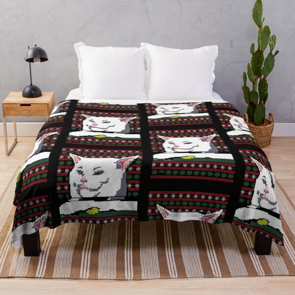 Item preview, Woman Yelling at Cat Christmas Meme Ugly Sweater | Smudge the Cat Pixel Art designed and sold by Krasnovaovaova.