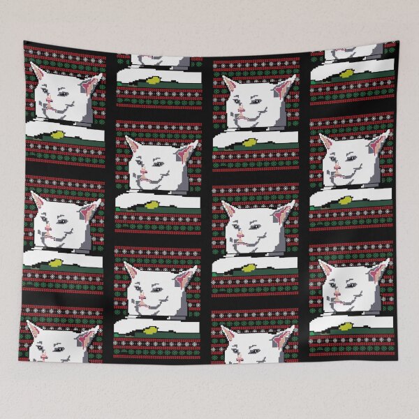 Item preview, Woman Yelling at Cat Christmas Meme Ugly Sweater | Smudge the Cat Pixel Art designed and sold by Krasnovaovaova.