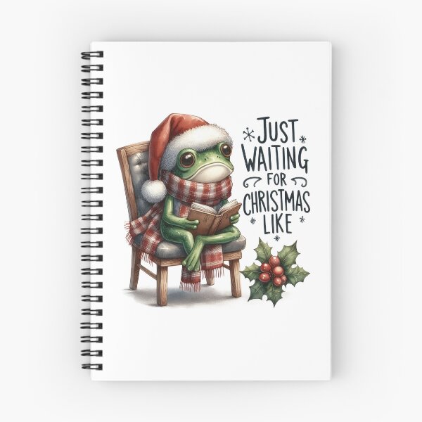 Item preview, Funny Christmas Frog Waiting Meme | Merry Holiday Reader designed and sold by lojadpop.