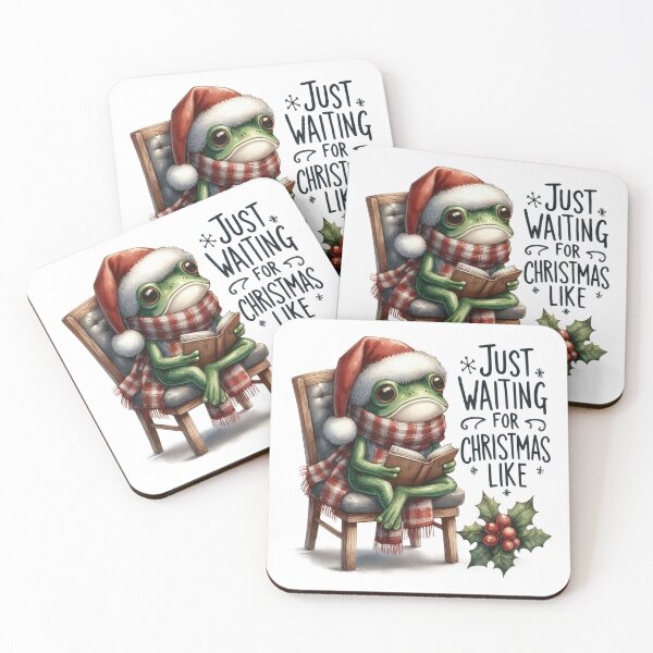 Item preview, Funny Christmas Frog Waiting Meme | Merry Holiday Reader designed and sold by lojadpop.