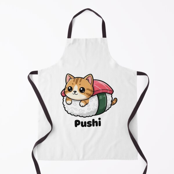 Item preview, Cute cat sushi design – Kawaii pun "PUSHI" designed and sold by MrOrganosi.