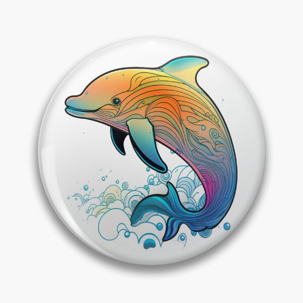 Artikelvorschau, DOLPHIN - Colorful - OCEAN LIFE - Sea Creatures  entworfen und verkauft von CleverCulture.