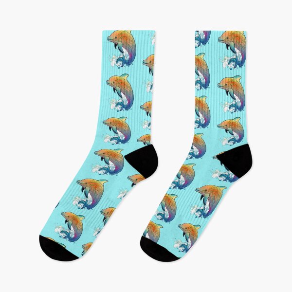 Artikelvorschau, DOLPHIN - Colorful - OCEAN LIFE - Sea Creatures  entworfen und verkauft von CleverCulture.