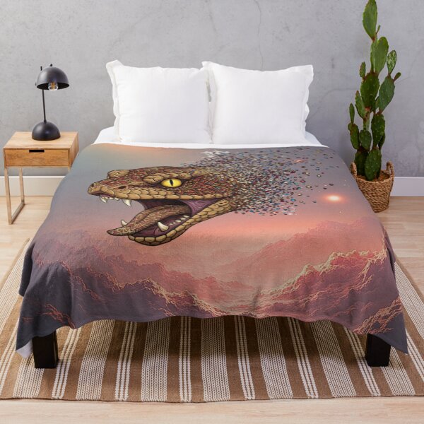 Item preview, Glitch Snake Head Design – Fierce Digital Distortion Artwork Futuristic Animal Art designed and sold by DotsNSoul.