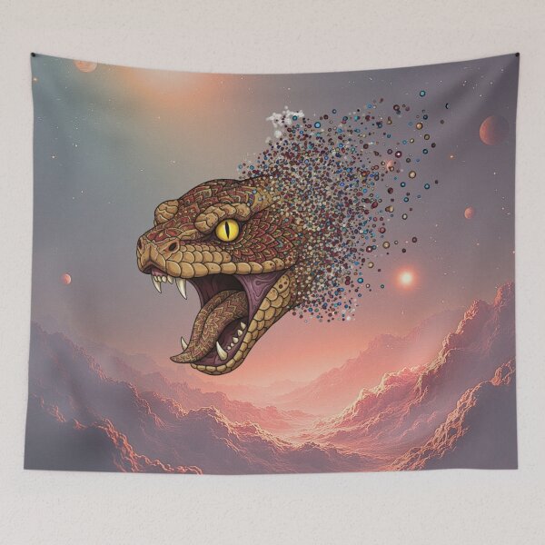 Item preview, Glitch Snake Head Design – Fierce Digital Distortion Artwork  Futuristic Animal Art designed and sold by DotsNSoul.