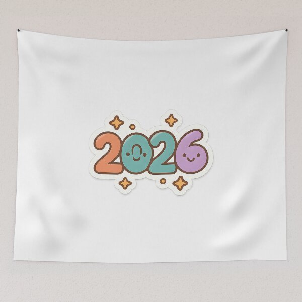Item preview, Cute Kawaii New Year 2026 Number Sticker designed and sold by SassyArtistry.