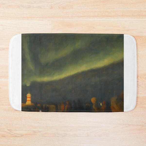 Item preview, Northern Lights over Lighthouse designed and sold by HoneyBreezeCo.