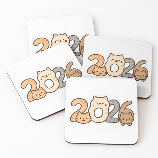 Item preview, Cute Cat 2026 New Year Sticker designed and sold by SassyArtistry.
