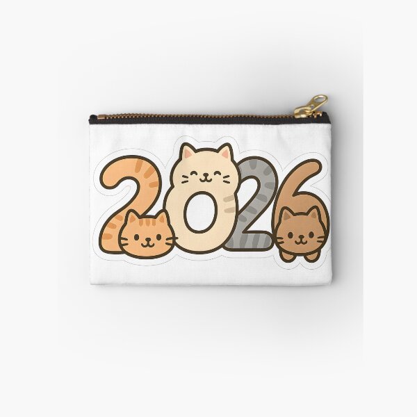 Item preview, Cute Cat 2026 New Year Sticker designed and sold by SassyArtistry.