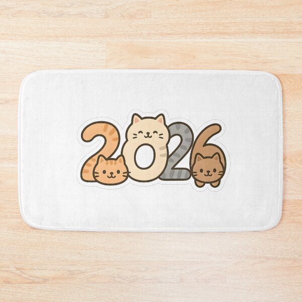 Item preview, Cute Cat 2026 New Year Sticker designed and sold by SassyArtistry.