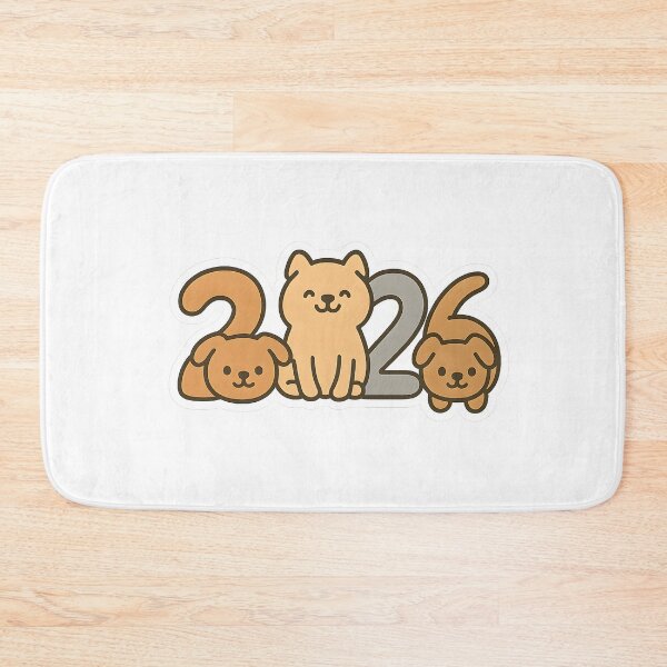 Item preview, Cute Dog and Cat 2026 New Year Sticker designed and sold by SassyArtistry.