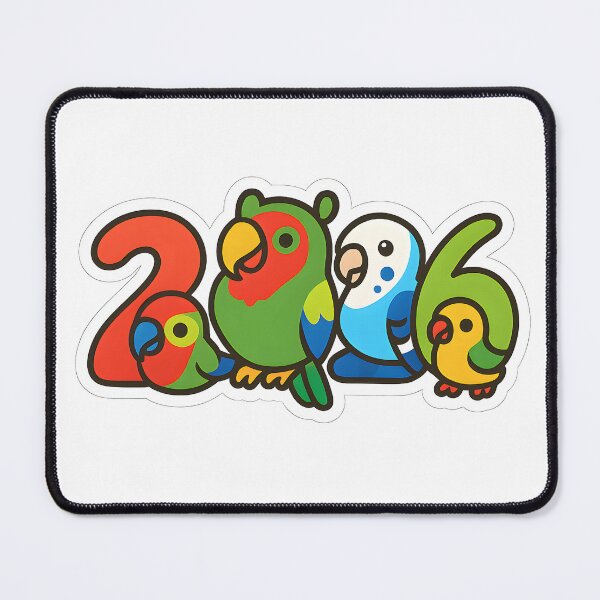 Item preview, Colorful Birds 2026 New Year Sticker designed and sold by SassyArtistry.