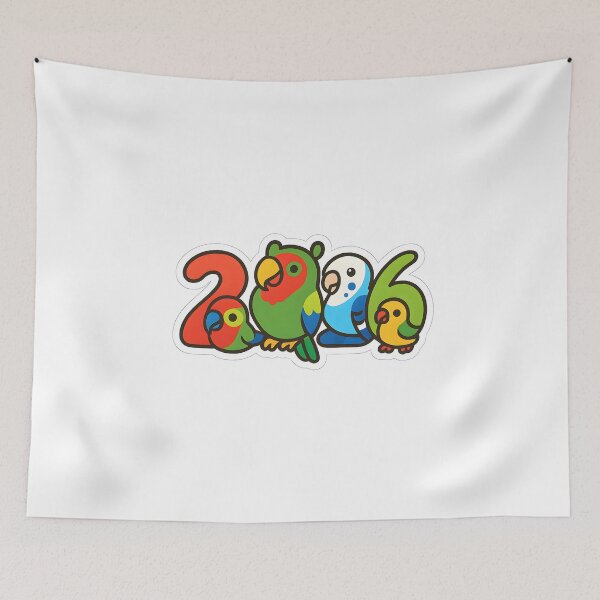 Item preview, Colorful Birds 2026 New Year Sticker designed and sold by SassyArtistry.