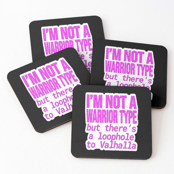 Item preview, Flirty Humor – Not a Warrior Type Valhalla Loophole – Gift for Chaotic Extrovert – Bold Text • Minimal Typography designed and sold by JacobKAurumhead.