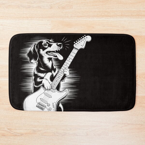 Item preview, Dachshund Playing Guitar Rock Music Dog Lover designed and sold by ControlCenter.